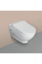 Wandcloset inclusief softclose wcbril randloos wit toiletpot, Doe-het-zelf en Verbouw, Sanitair, Nieuw, Steen, Toilet, Ophalen of Verzenden
