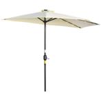 TRUUSK Parasol 265x240 Cm Halfparasol Met LED, Halfronde Ter, Verzenden, Nieuw