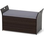 2dekans | Coast PE Rotan Opbergkist 125x56x71 cm – Rustiek, Huis en Inrichting, Banken | Bankstellen, Ophalen of Verzenden, Zo goed als nieuw