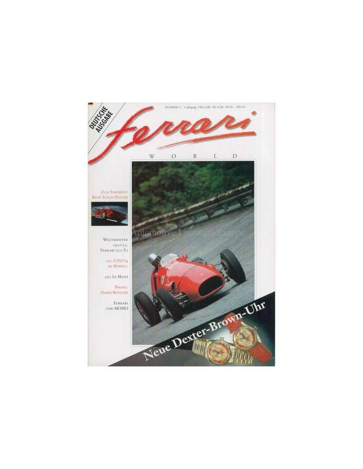 1993 FERRARI WORLD MAGAZINE 11 DUITS, Boeken, Auto's | Folders en Tijdschriften, Ferrari