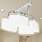 vidaXL Plafondlamp met ellips glazen kapjes (4 x E14), Huis en Inrichting, Lampen | Plafondlampen, Verzenden, Nieuw