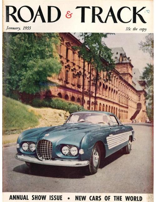 1955 ROAD AND TRACK MAGAZINE JANUARI ENGELS, Boeken, Auto's | Folders en Tijdschriften