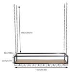 Industrieel Hangend Wijnrek met Glashouder – Plafondrek 120, Verzenden, Nieuw