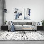 vidaXL Salontafels 2 st 50x50x40 cm bewerkt hout zwart, 50 tot 100 cm, Verzenden, Nieuw, 50 tot 100 cm