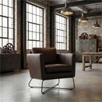 Leren fauteuil Club, Huis en Inrichting, Fauteuils, Nieuw, Ophalen of Verzenden, 75 tot 100 cm, Industrieel, Modern