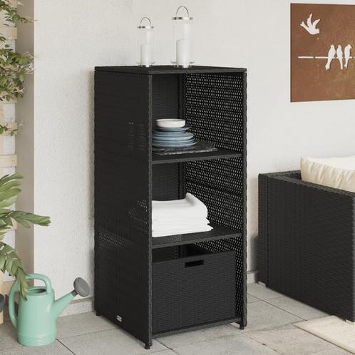 vidaXL Tuinkast 50x55x115 cm poly rattan zwart, Tuin en Terras, Overige Tuin en Terras, Nieuw, Verzenden