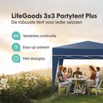 2dekans | LifeGoods Partytent Plus - Opvouwbare tent - 3x3 m, Ophalen of Verzenden, Zo goed als nieuw