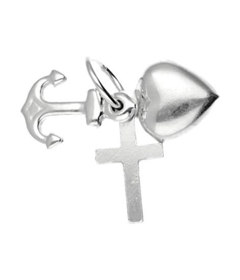 Zilveren geloof, hoop en liefde los kettinghanger, Sieraden, Tassen en Uiterlijk, Kettinghangers, Verzenden