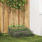 vidaXL Tuin Bloempot Olijfgroen 90 x 90 x 35 cm Staal, Verzenden, Nieuw, Metaal, 60 tot 100 cm