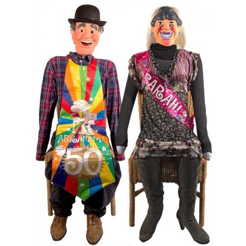 Opblaasbare Abraham en Sarah pop - 50 jaar versiering, Hobby en Vrije tijd, Feestartikelen, Verzenden
