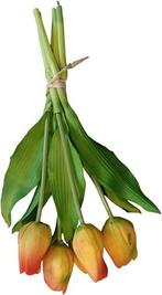 Tulpen real touch oranjegeel luxe siliconen latex bundel 5, Ophalen of Verzenden, Nieuw