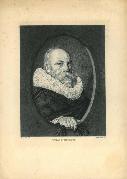 Portrait of Petrus Scriverius, Antiek en Kunst, Kunst | Etsen en Gravures