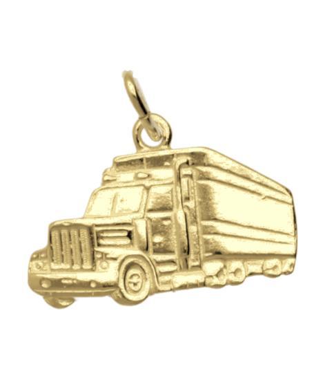 Gouden Vrachtwagen groot ketting hanger, Sieraden, Tassen en Uiterlijk, Kettinghangers, Verzenden