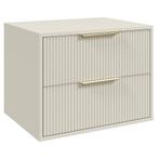 Wastafelkast Rimini 60 cm - Beige -  Badmeubel met Lades, Verzenden, Nieuw, Wastafelkast