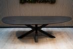 Organische eettafel eiken – Matrix XL dark grey, Huis en Inrichting, Tafels | Eettafels, 100 tot 150 cm, Verzenden, Vijf personen of meer