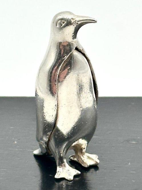 No reserve-Stevige massieve 1e gehalte zilveren Pinguïn -, Antiek en Kunst, Antiek | Goud en Zilver