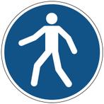 Verplicht doorgang voetgangers gebodspictogram, Verzenden, Nieuw