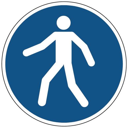 Verplicht doorgang voetgangers gebodspictogram, Hobby en Vrije tijd, Stickers en Plaatjes, Verzenden