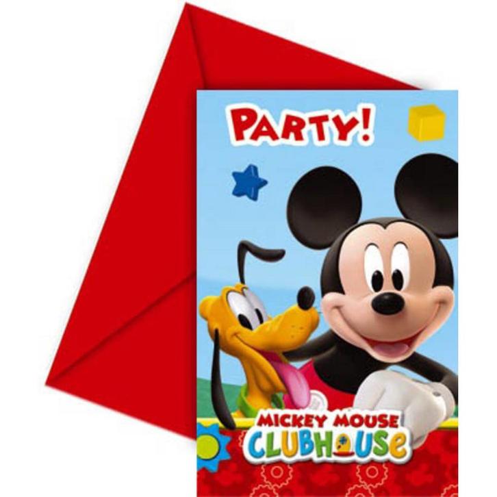 Mickey Mouse Uitnodigingen Versiering 6st, Kleding | Heren, Carnavalskleding en Feestkleding, Nieuw, Ophalen of Verzenden