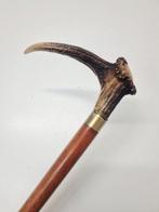 Wandelstok - gewei, hout, Antiek en Kunst