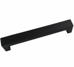 Greep Bench Recht Essen gelakt mat zwart 160 mm, Ophalen of Verzenden, Nieuw