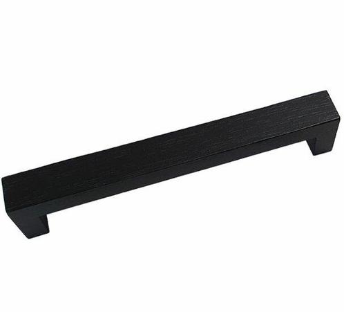 Greep Bench Recht Essen gelakt mat zwart 160 mm, Doe-het-zelf en Verbouw, Hang- en Sluitwerk, Nieuw, Ophalen of Verzenden