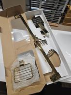 Glijstang set Douche Mila Goud met 3-standen handdouche, Doe-het-zelf en Verbouw, Sanitair, Ophalen of Verzenden, Nieuw, Douche