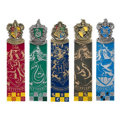 Harry Potter Hogwarts Crest Set van 4 Bladwijzers, Verzamelen, Harry Potter, Nieuw, Ophalen of Verzenden
