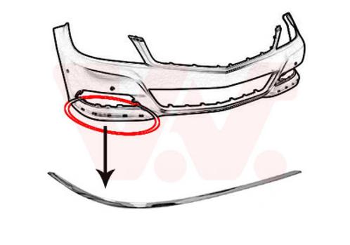 BUMPERLIJST VOOR MERCEDES BENZ C-KL W204 2007-2011, Auto-onderdelen, Carrosserie en Plaatwerk, Nieuw, Ophalen of Verzenden