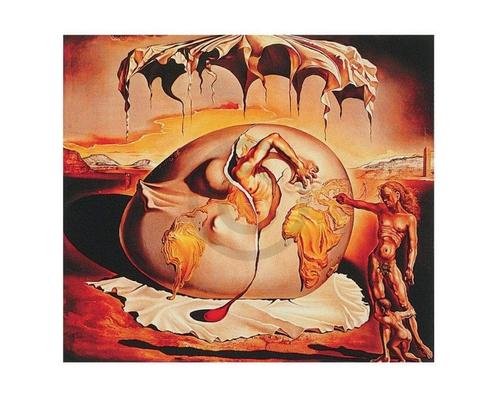 Kunstdruk Salvador Dali - Geopoliticus 50x40cm, Huis en Inrichting, Woonaccessoires | Schilderijen, Tekeningen en Foto's, Nieuw