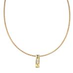 Gouden spang met diamant hanger 14 karaat, Sieraden, Tassen en Uiterlijk, Kettingen, Met hanger, Verzenden, Wit, Zo goed als nieuw