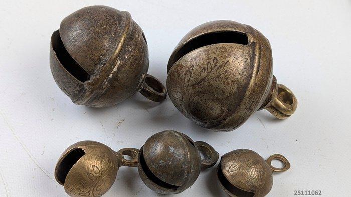 Grote sjamaan bellen (Zonder Minimumprijs) - Brons - Nepal -, Antiek en Kunst, Antiek | Overige Antiek