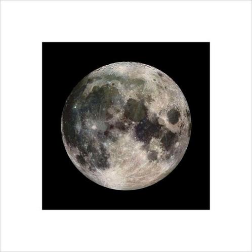 Kunstdruk The Moon 40x40cm, Huis en Inrichting, Woonaccessoires | Schilderijen, Tekeningen en Foto's, Nieuw, Verzenden