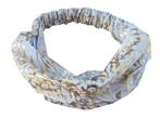 Haarband Bandana 3-in-1 Dierenprint Panter Wit Goud, Verzenden, Nieuw