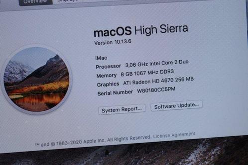 Apple iMac 27 - Core2Duo 3.06Ghz - 8GB RAM - 256GB SSD -, Spelcomputers en Games, Spelcomputers | Overige Accessoires
