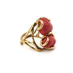 Koraal - 925 zilver - Ring - Italiaans vakmanschap, Verzamelen, Mineralen en Fossielen
