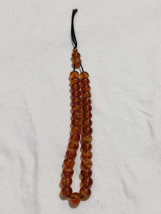 Rozenkrans - Amber - 1970-1980 - Zeldzame gebedskralen, Antiek en Kunst, Curiosa en Brocante