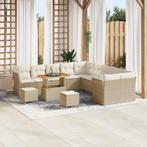 vidaXL 13-delige Tuinbankenset met kussens poly rattan, Tuin en Terras, Verzenden, Nieuw, Rotan