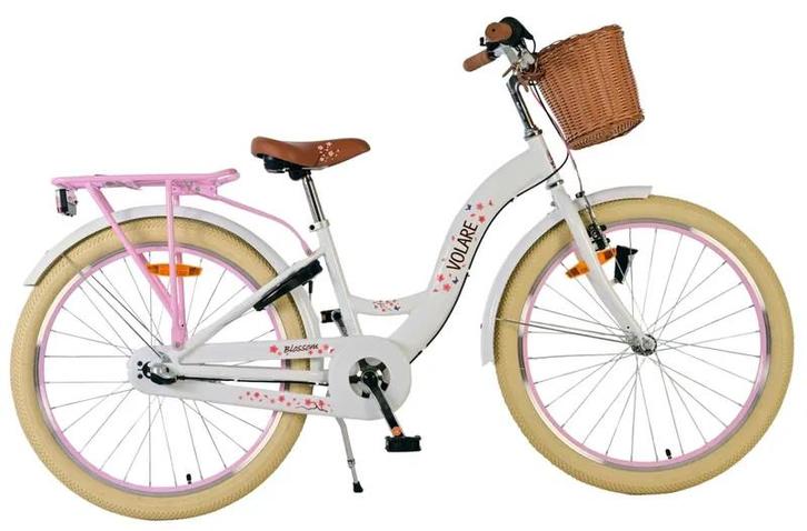Volare Blossom Kinderfiets - Meisjes - 24 inch - Wit - 3 Ver, Fietsen en Brommers, Fietsen | Kinderfietsjes, Nieuw, Ophalen of Verzenden