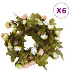 vidaXL Kerstslingers met bloemen 6 st 215 cm, Hobby en Vrije tijd, Verzenden, Nieuw