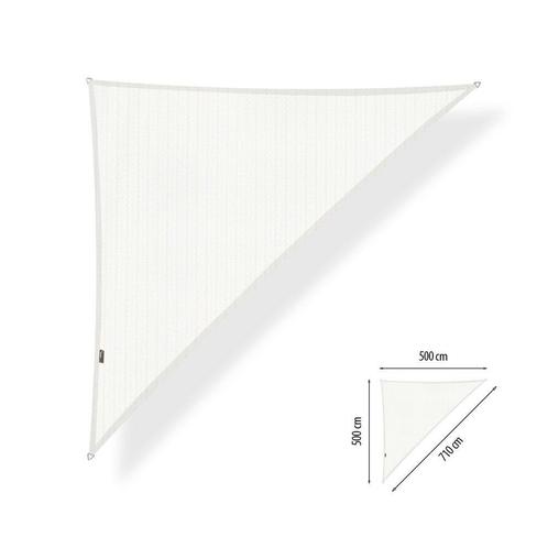 Schaduwdoek 5x5x7,1 driehoek 90 graden Artic White, Tuin en Terras, Schaduwdoeken, Nieuw, Ophalen of Verzenden