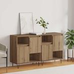 vidaXL Dressoirs 2 pcs artisanaal eikenkleurig 120 x 35 x 70, Huis en Inrichting, Verzenden, Nieuw, Overige houtsoorten, Minder dan 50 cm