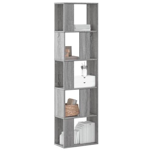 vidaXL Boekenkast 5-laags 45x23,5x162,5 cm bewerkt hout, Huis en Inrichting, Kasten | Boekenkasten, Nieuw, Overige houtsoorten