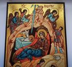 Icoon - Geboorte van Christus, Prachtige handgeschilderde, Antiek en Kunst