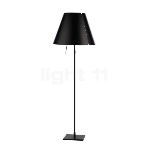 Luceplan Costanza Vloerlamp, lampenkap dropzwart/frame zwart, Huis en Inrichting, Lampen | Vloerlampen, Nieuw, Verzenden