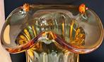 Egermann - Vaas - glas barnsteen - vaas glas amber Egermann