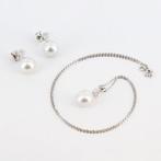 2-delige sieradenset - 18 karaat Witgoud Diamant
