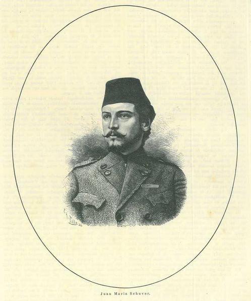 Portrait of Juan Maria Schuver, Antiek en Kunst, Kunst | Etsen en Gravures