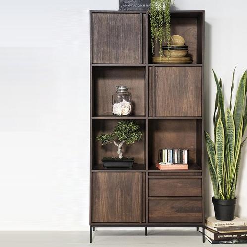 *WOONWINKEL* Eleonora Jimmy Kast Donker Mango Hout, Huis en Inrichting, Kasten | Wandmeubels, Nieuw, Verzenden