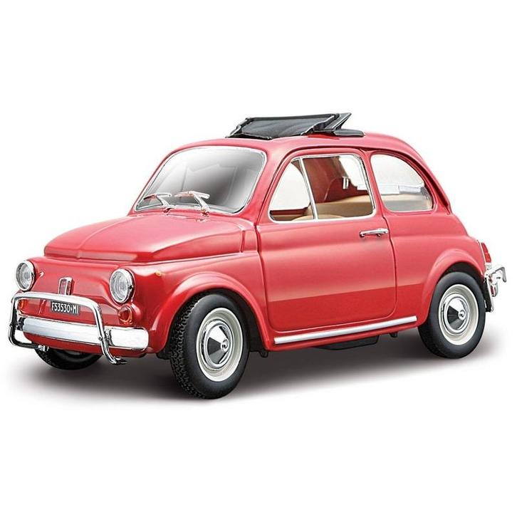 Modelauto Fiat 500 L 1968 rood 1:24 - Modelauto, Hobby en Vrije tijd, Modelauto's | Overige schalen, Verzenden